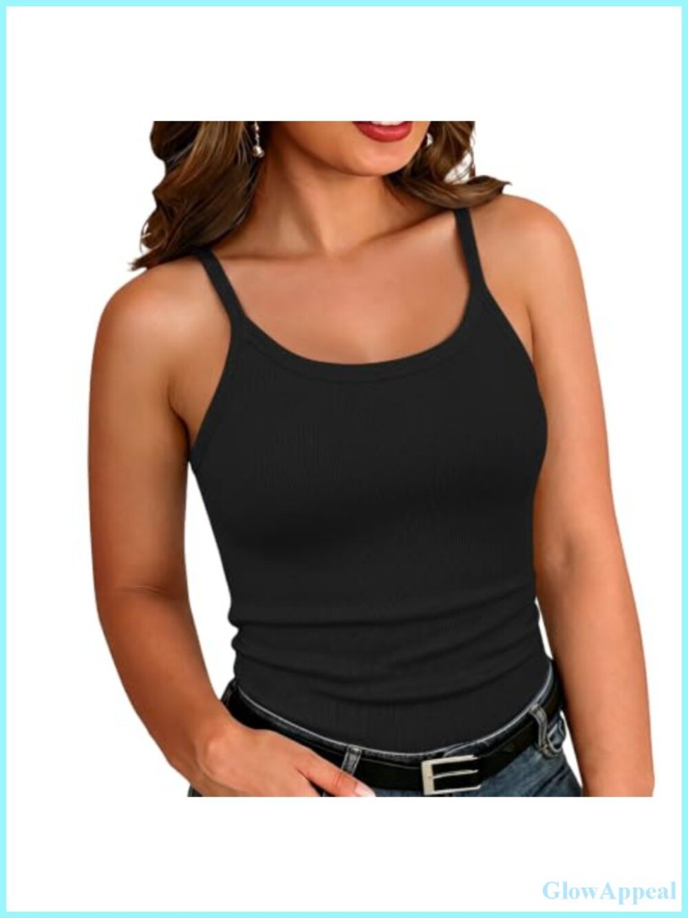 Plus Size Sleeveless Tank Tops for Women Ribbed Knit Scoop Neck Slim Fit Summer